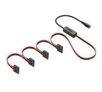 SinLoon DC5525 a SATA IDE - Cable de alimentación de disco duro DC 5.5 x 2.5 mm hembra a SATA hembra con regulador de voltaje reductor (1 a 4)