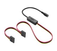SinLoon DC5525 a SATA IDE - Cable de alimentación de disco duro DC 5,5 x 2,5 mm hembra a SATA hembra con regulador de voltaje reductor (1 a 2)