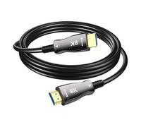 SinLoon Fibra Óptica HDMI Cable Ultra 8K de alta velocidad HDMI 2.1 Cable 48Gbps 8K @ 60Hz 4K @ 120Hz Soporte DDC CEC HPD eARC Compatible con HDTV Xbox Blu-ray Monitor Proyector portátil (10FT)