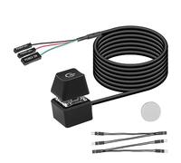 SinLoon Interruptor de Escritorio, Interruptor de alimentación de computadora de Escritorio, Arranque Remoto Externo, Placa Base de computadora, Interruptor de Encendido, Cable de extensión