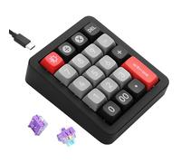 SinLoon Teclado numérico mecánico: 19 teclas macro, interruptores intercambiables en caliente completos, 12 modos RGB, estructura de junta y cuerpo de aluminio, rollover N-Key y cable desmontable de