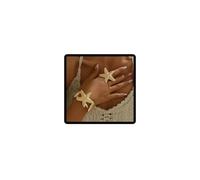 SINLOV Anillo pulsera de estrella vintage pulsera dorada Cuff abierto pulsera Boho Handchain Jewelry para mujeres niñas, L, Metal, Perla