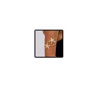 SINLOV Brazalete bohemio con estrella de mar para la parte superior del brazo, brazalete dorado multicapa para mujer