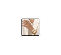 SINLOV Juego de brazaletes bohemios y anillos abiertos en capas para mujer, pulsera de mano vintage