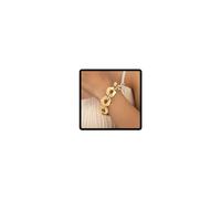 SINLOV Pulsera bohemia con brazalete dorado y enlace denso, también para el brazalete retro femenino