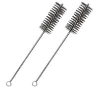 Sinmoe 2 Cepillos para Tubos de Estufa Ø 40 Mm, Cepillos para Chimenea, Cepillo de Caldera, Cepillo de Alambre de Acero Inoxidable para Tubo de Estufa, Tubo de Chimenea, 30 cm de Longitud Total