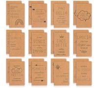 Sinmoe 24 Piezas Cuadernos de Inspiración Mini Cuaderno Mini Cuadernos de Bolsillo Notas con Frases Motivacionales Italianas Regalo Para Estudiantes de la Oficina de Viajes Escolares de los Alumnos