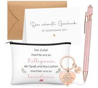Sinmoe Regalos para Novias Contener Bolsa de Cosméticos Llavero Bolígrafo Tarjeta con sobre Regalo Mejor Amigo Cumpleaños(Freundinnen)