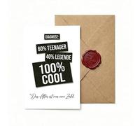 Sinnblatt Tarjeta de cumpleaños con sobre, divertida tarjeta de cumpleaños para hombres y mujeres, diseño de leyenda divertida para cualquier celebración, elegante tarjeta de felicitación (12 x 18 cm)