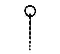 Sinner Gear Pene Plug con anillo, negro (Ø longitud 16 CM y inserto 12 CM) - Dilatador adulto de silicona para adultos