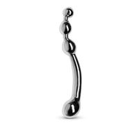 Sinner Gear Unbendable Dildo anal de metal con varita de placer multiestímulo