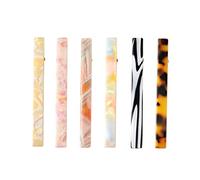 SINNKY 6 pinzas de pelo de resina acrílica geométrica de cocodrilo, antideslizantes, grandes pasadores para mujeres y señoras, accesorios para el cabello