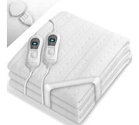 Sinnlein - Cubrecolchón calefactor doble eléctrico de 160 x 140 cm con apagado automático | Manta térmica - 2 zonas de temperatura | Calentador de colchón ajustable a 3 niveles de temperatura
