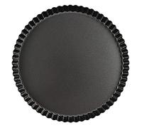 Sinnsally Molde para Quiche y Tarta con Base Extraíble,Molde para Tarta Base Desmontable Recubrimiento Antiadherente,Molde de Horno Rizado,Moldes Tartas Redondo (24cm)