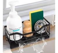 Sinnsally Organizador de Fregadero,Porta Esponja,Soporte para Esponja con Bandeja Autodrenante,Cocina Organizador de Lavado Accesorios Almacenamiento en la Cocina y el Baño