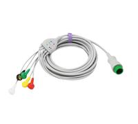 Sino-k Compatible con Mindray Direct-Connect ECG Cable de 12 pines 3 cables Conector fijo ECG Cable