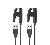 Sinoacc 2-Pcs 100cm Cargador Compatible Con Garmin Lily 2,Forerunner 35 235 230 630 645 Music 735xt,Approach S20 G10,Vivomove HR Cargador De Reloj Reemplazo Clip De Carga Sincronización Cable De Datos
