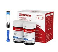 sinocare 50 x Tiras Reactivas de Prueba Glucosa, para Sinocare Safe AQ Smart y Voice, Rojo