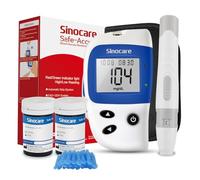 Sinocare Medidor de Glucosa, Sin ajuste de código, generación rápida de valores, almacenamiento de resultados, Control Diario de la Diabetes Modelo Accu2 (accu2 50 kit)