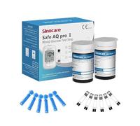 Sinocare Tiras Safe AQ Pro I, 50 x Tiras Reactivas Glucosa Diabetes Sólo para Safe AQ Pro I