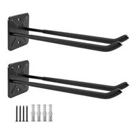 Sinoer Ganchos de garaje, perchero montado en la pared, organizador de cobertizo, organizador de herramientas resistente, ganchos de utilidad para almacenamiento de garaje (2 unidades)