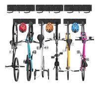 Sinoer Portabici da parete - 6 biciclette + 3 caschi, portabici da strada o mountain bike - Portabici da parete verticale (larghezza interna: 60 mm