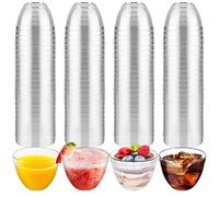 Sinofort 100 Pieza Svasos Plastico Duro 60ml/6cl Vasos Chupito Plastico Vasos Reutilizables Fiesta Vasos Chupito Originales para Bebidas Jaleas Dulces Postres (60ML)