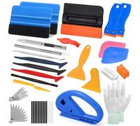 Sinofort Kit Herramientas para la Instalación de Vinilos, Herramientas de Película de Tinte Ventana de Coche, Kit de Película de Ventana, para Aplicación de Vinilo Envoltura Profesionales y DIY