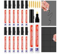 Sinofort Rotulador Juntas Azulejos Negro,12 Piezas Rotuladores para Juntas de Azulejos,Rotulador Reparador Laca Negro,Para Pared, Lechada,Lápiz de Retoque Para Azulejos,Pared,Suelo,Azulejos,Baño