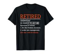 Sinónimos de adjetivo jubilado ya no es mi problema Camiseta