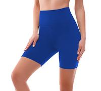 SINOPHANT Pantalones Cortos de Cintura Alta para Mujer, Leggings elásticos y opacos con Control de Abdomen para Debajo de Vestidos y Yoga(S-M,1 Azul Real)