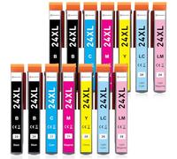 SINOPRINT 24XL - Cartuchos de tinta compatibles con Epson 24 XL | 24XL - Pack de 24 unidades para Epson Expression Photo XP-970 XP-950 XP-960 XP-860 XP-850 XP-760 XP-750 XP-65 XP-55