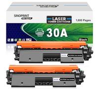 SINOPRINT 30A Toner Compatible con Cartucho de Tóner HP CF230A 30A 30X CF230X Reemplazo para HP Laserjet Pro MFP M227fdw M203dw M203dn M203d M227fdn M227sdn M227d M227 M203, 2 Negro