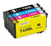 SINOPRINT 408XL Cartuchos de Tinta compatibles para Epson 408L 408XL para Workforce Pro WF-C4310DW WF-C4810DTWF WF-C4310 WF-C4810 WFC4310 WFC4810(Negro, Cian, Magenta, Amarillo)