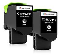 SINOPRINT Cartucho de tóner negro remanufacturado C310 C315 de repuesto 006R04356 para Xerox C310 C315 (paquete de 2)