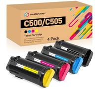 SINOPRINT Cartucho de tóner remanufacturado C500 C505 de repuesto para Xerox Versalink C500 C505 106R03869 106R03866 106R03867 106R03868 Tinta para C500DN C500N C505X (4) Paquetes BCMYY )