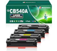 SINOPRINT Cartuchos de tóner de repuesto para HP 125A, paquete de 4 unidades para impresora HP Color CP1215, CM1312nfi, CM1312 MFP, CP1518ni, CP1515n (negro, cian, magenta, amarillo)