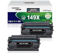 SINOPRINT Pack de 2 cartuchos de tóner 149A 149X con chip compatible con HP 149A W1490A W1490X 149X Tóner Negro para Laser Pro MFP 4102dw 4102fdn 4102fdw 4101fdn 4002dw 4002dn (2 negros)
