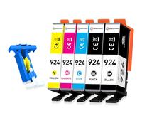 SINOPRINT Paquete de 5 cartuchos de tinta 924 compatibles con HP 924 Multipack para HP OfficeJet Pro 8120 8122e 8130e 8132e 8124e 8125e 8134e 8135e 8138e 8139e 8123e 8133e (sin chip)