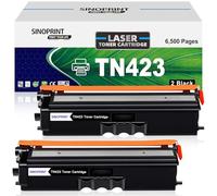 SINOPRINT TN423BK - Cartuchos de tóner negros compatibles con Brother TN-423BK TN-421BK para Brother HL-L8260CDW MFC-L8690CDW HL-L8360CDW MFC-L8900CDW DCP-L8410CDW DCP-L8410CDN (2 negros)