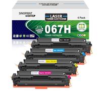 SINOPRINT Tóner 067H con chip compatible con Canon 067H 067 para Canon i-SENSYS MF657Cdw MF655Cdw MF651Cw LBP631Cw LBP633Cdw LBP632Cdw MF653Cdw MF654Cdw MF656Cdw (negro, cian, amarillo Magenta)