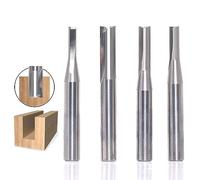 Sinoprotools Juego de 4 brocas rectas de carburo sólido de 1/4 pulgadas, broca de enrutador CNC de inmersión recta, para fresas de ranurado, borde de corte de carburo sólido, diámetro de corte de 1/8