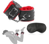 Sinorichh Accesorios de Juego de Roles para Fiestas de Juguetes de Cuero Ajustables en Negro