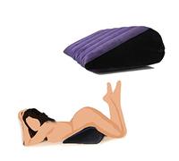 Sinorichh Almohada Inflable mágica asistida Entrada de Aire cojín Triangular con reposabrazos portátil Plegable Fuera de la Puerta colchón de posicionamiento