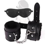 Sinorichh Guantes de cuero peludos negros para principiantes con kits de yoga