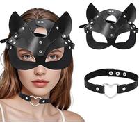Sinorichh Máscara de cuero para mujer - accesorio de vestuario adecuado para cosplay, ideal para juegos de rol y fiestas