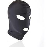 Sinorichh Máscara de rol con ojos descubiertos, transpirable y elástica, unisex, color negro, talla única