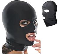 Sinorichh Máscara facial completa - Accesorio de respiración elástico negro - Accesorio para principiantes en fiestas de disfraces
