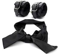 Sinorichh Pulsera de cuero con ganchos metálicos dobles negros - Accesorios de cuero para juegos de rol