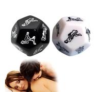 Sinorichh Un Juego de 2 Dados románticos de plástico para Fiestas de Dados - Regalos de Despedida de Soltero - Juego de Roles